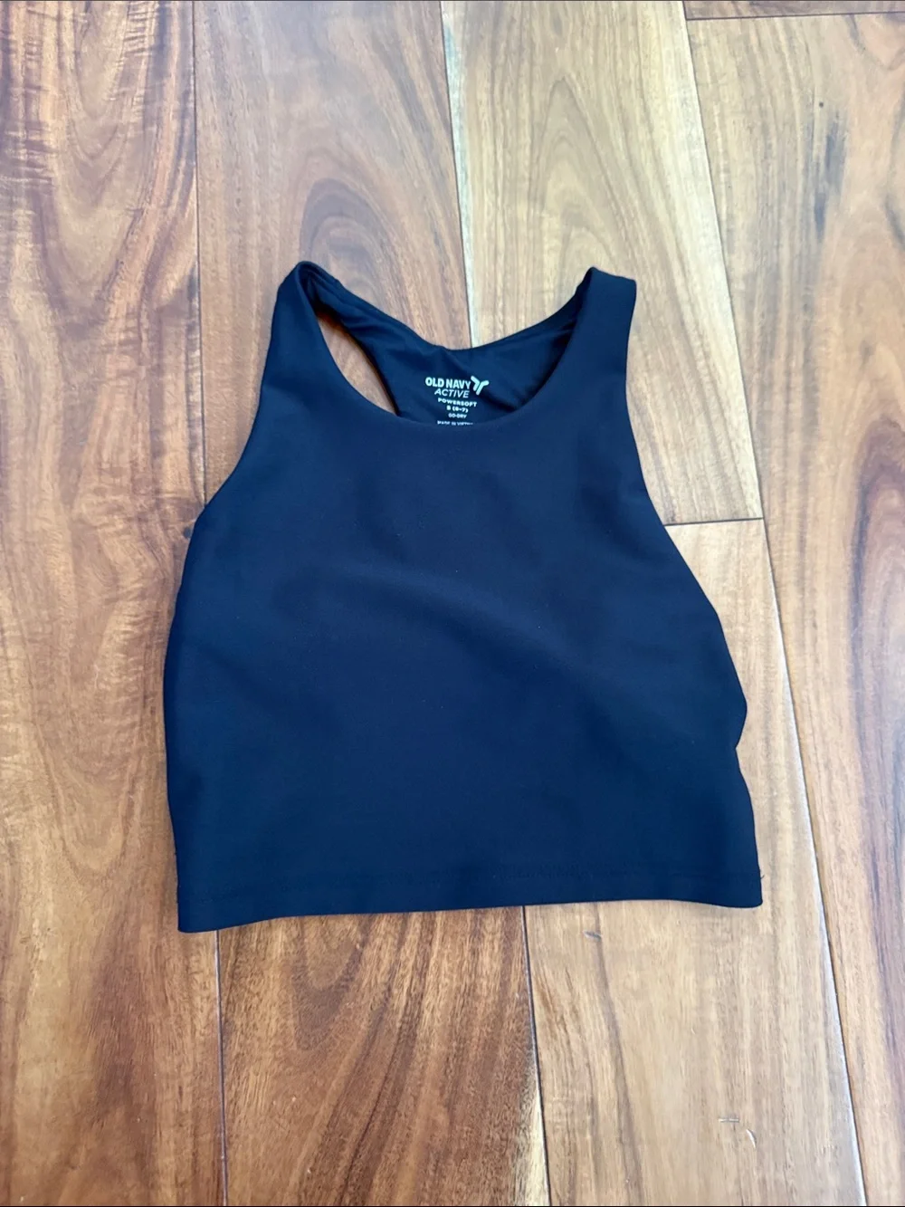 Old Navy Black High-Neck Active Crop Tank Top